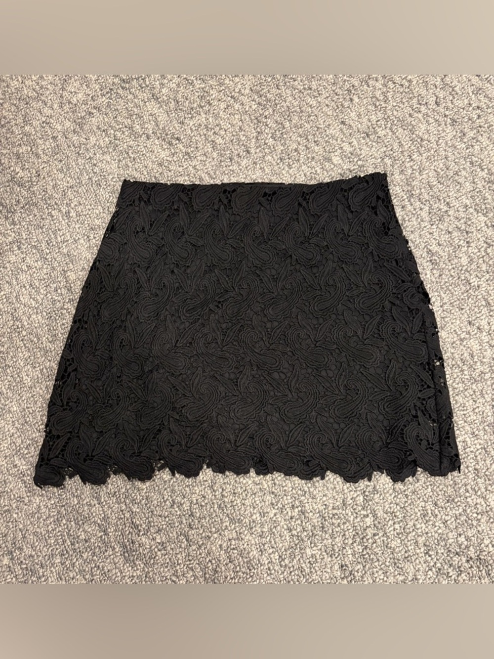 Express Black Lace Mini Skirt